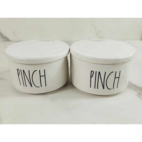 Rae Dunn Pinch Stackable Canister NEW w/ Lid & Spoon Spice Jar x2 by Magenta - Picture 2 of 15